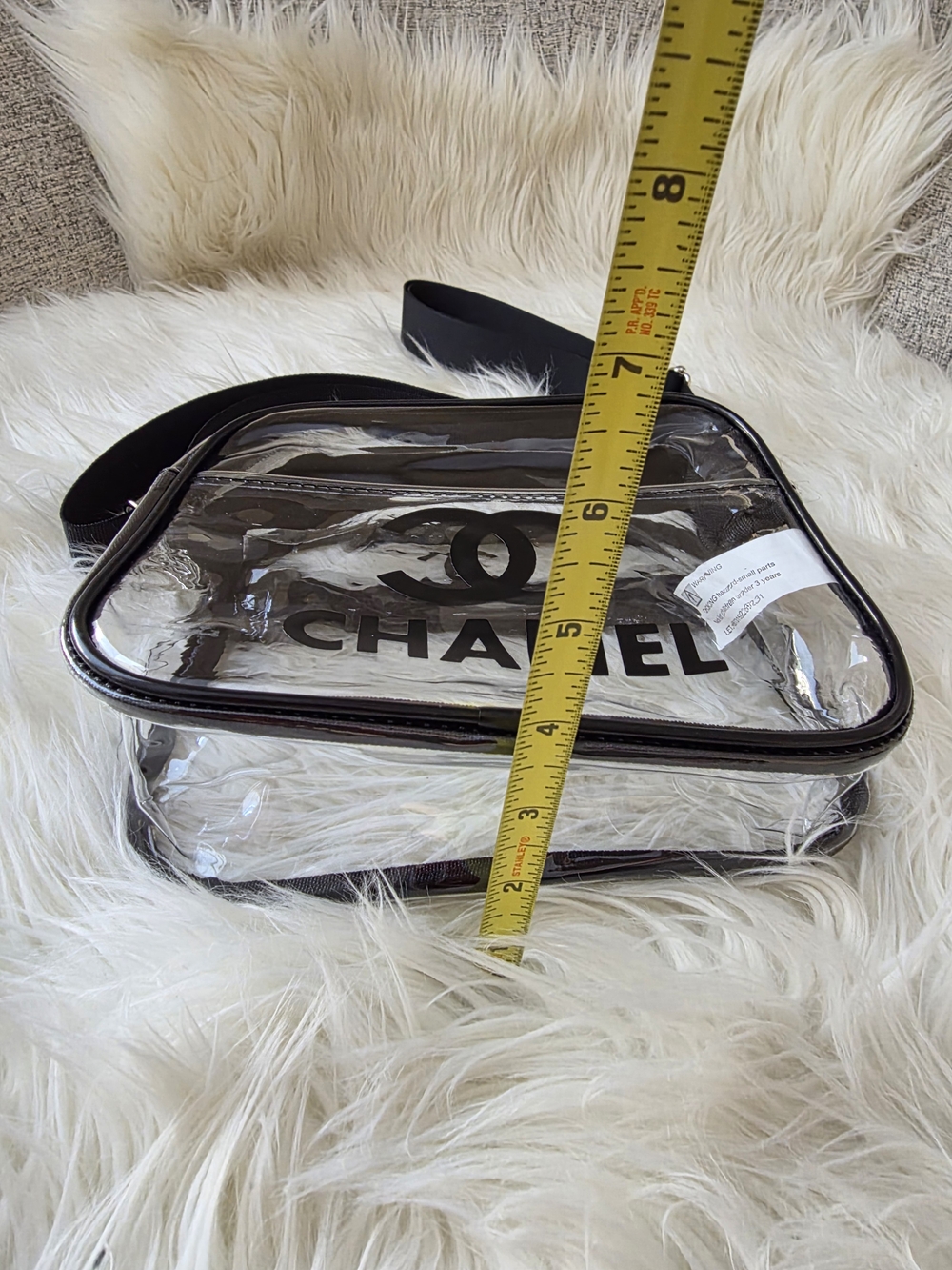 Clear PVC Cosmetic Crossbody Bag Stadium Bag - Picture 10 of 11